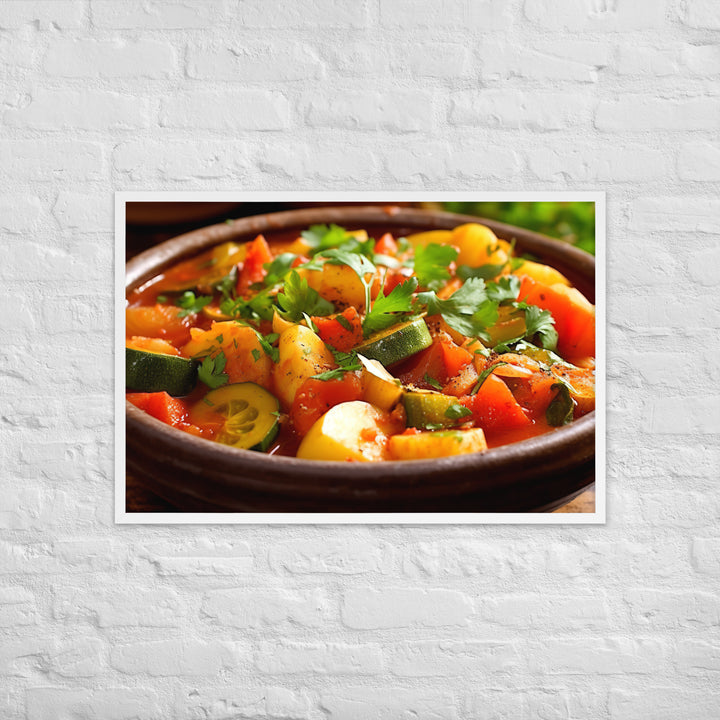 Moroccan Vegetable Stew Framed poster 🤤 from Yumify.AI