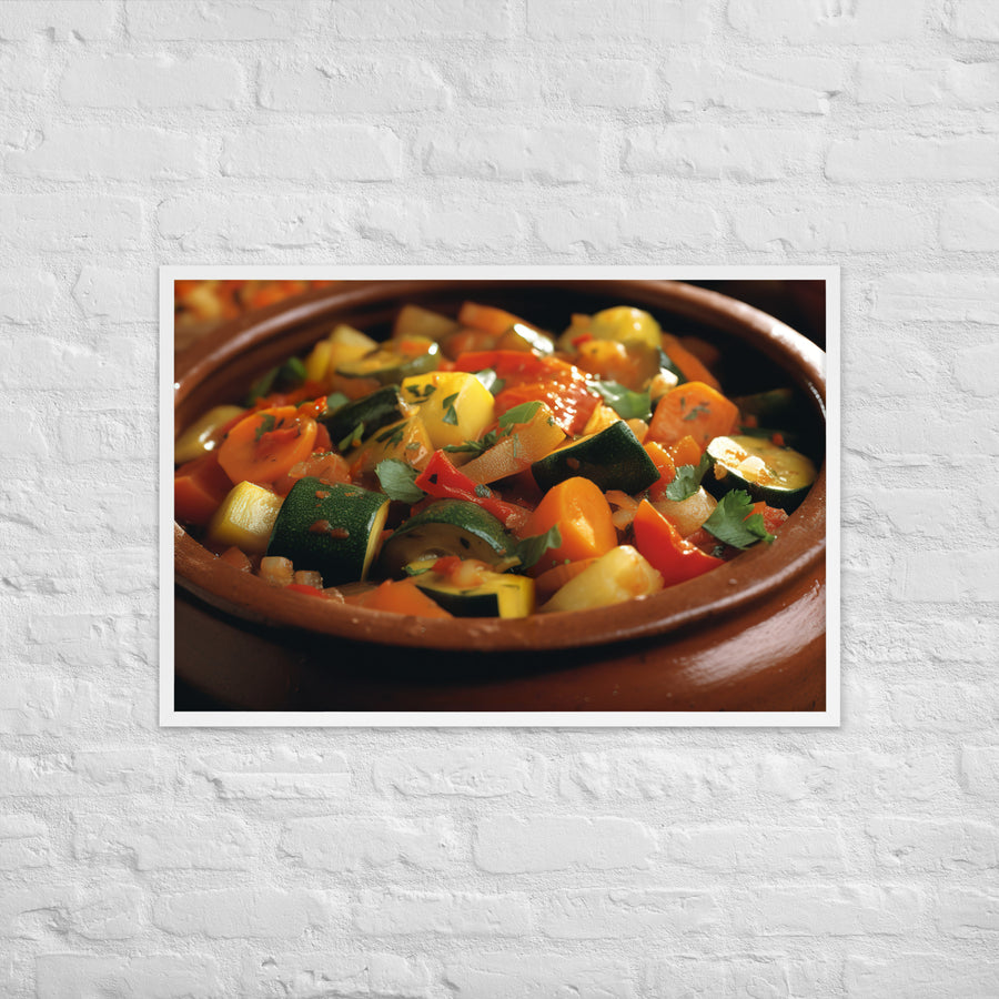 Moroccan Vegetable Stew Framed poster 🤤 from Yumify.AI