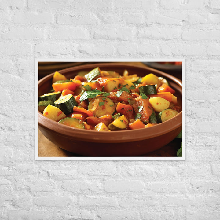 Moroccan Vegetable Stew Framed poster 🤤 from Yumify.AI