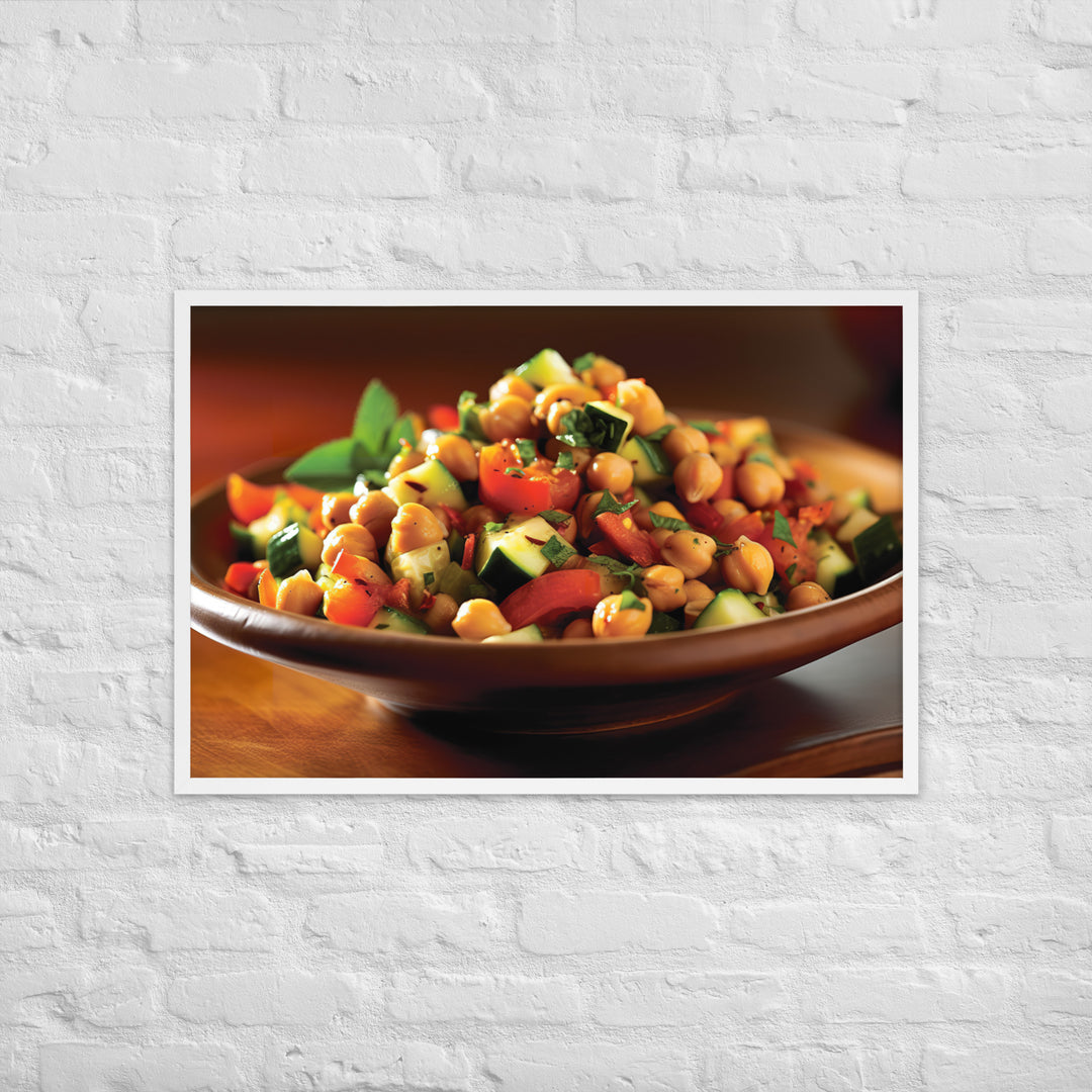 Moroccan Chickpea Salad Framed poster 🤤 from Yumify.AI