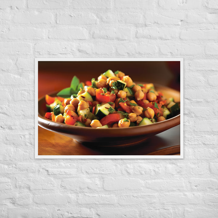 Moroccan Chickpea Salad Framed poster 🤤 from Yumify.AI