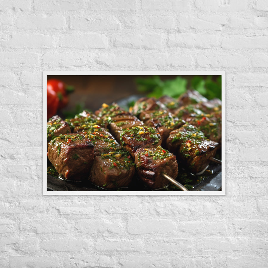 Beef Kebabs Framed poster 🤤 from Yumify.AI