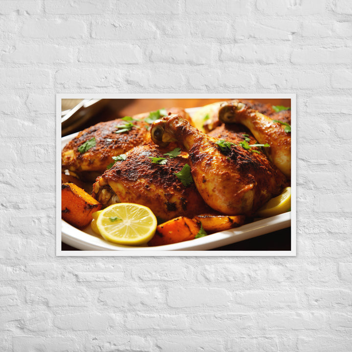 Moroccan Spiced Roasted Chicken Framed poster 🤤 from Yumify.AI