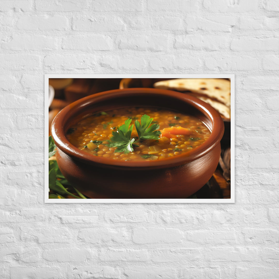 Moroccan Lentil Soup Framed poster 🤤 from Yumify.AI