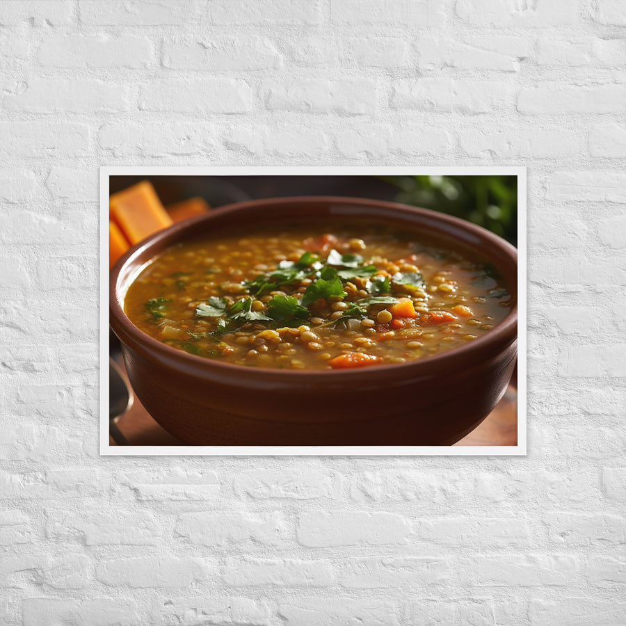 Moroccan Lentil Soup Framed poster 🤤 from Yumify.AI