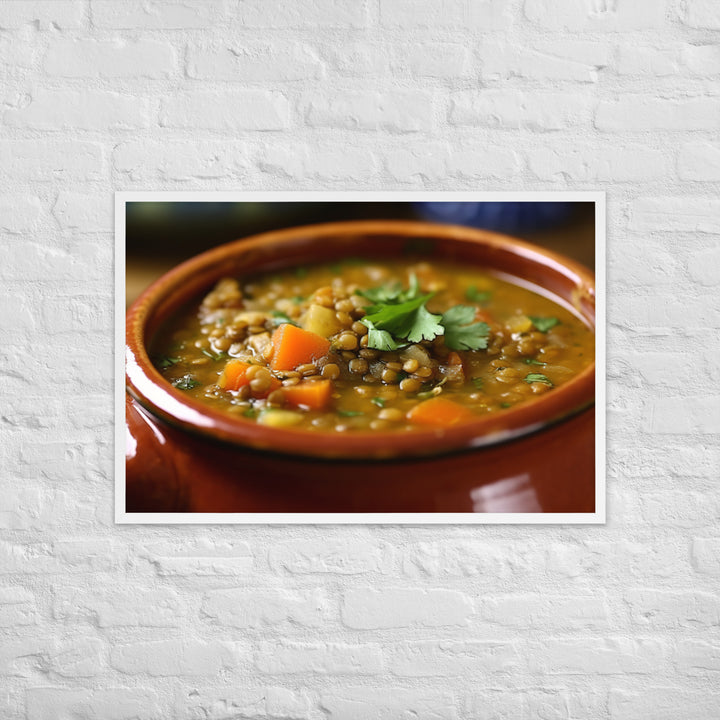 Moroccan Lentil Soup Framed poster 🤤 from Yumify.AI