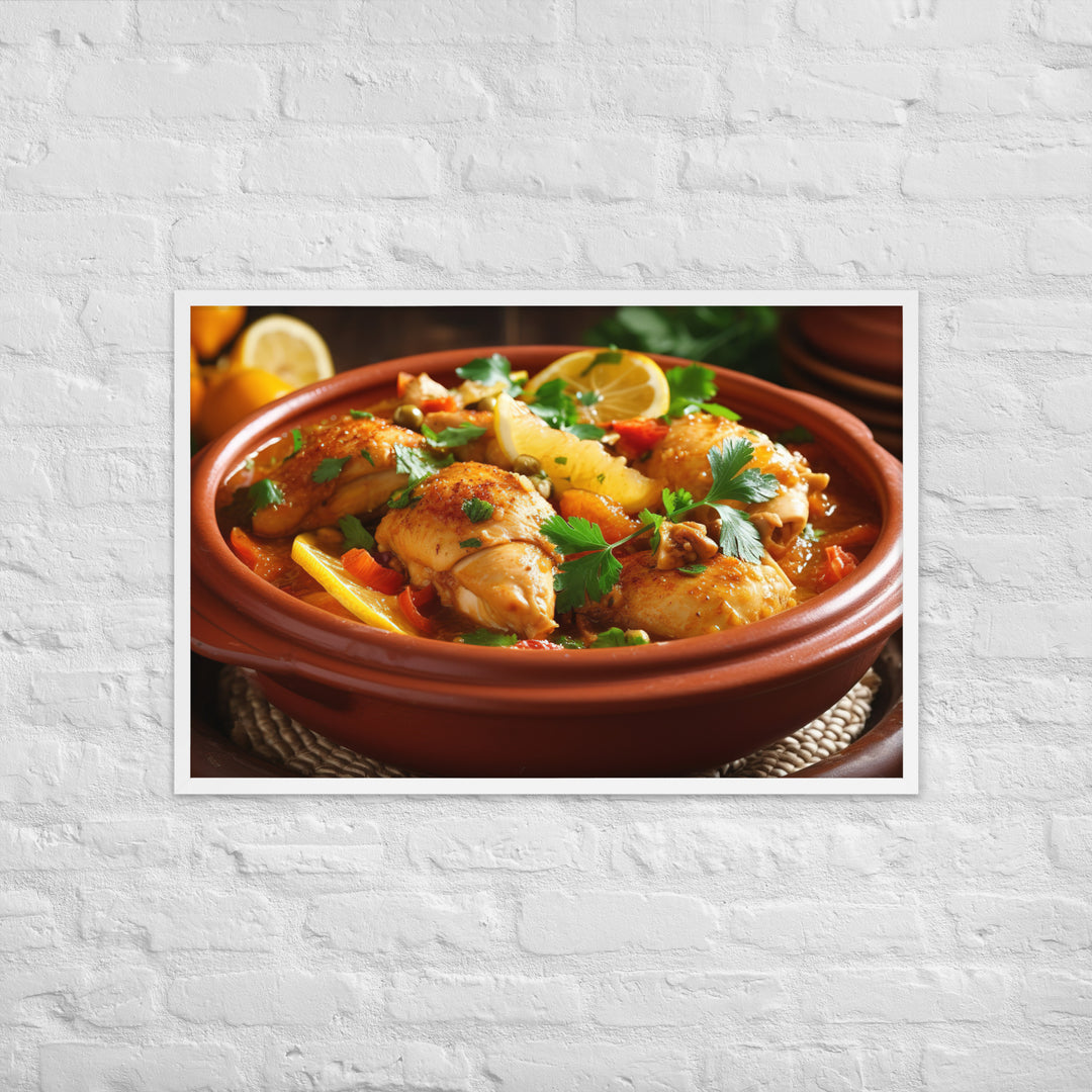 Chicken Tagine Framed poster 🤤 from Yumify.AI