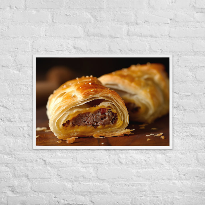 Sausage Roll Framed poster 🤤 from Yumify.AI