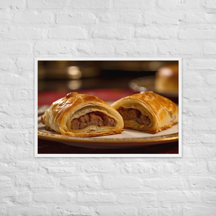 Sausage Roll Framed poster 🤤 from Yumify.AI