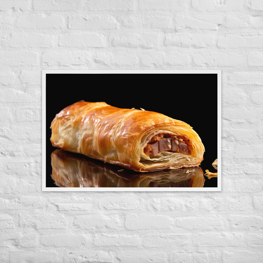 Sausage Roll Framed poster 🤤 from Yumify.AI