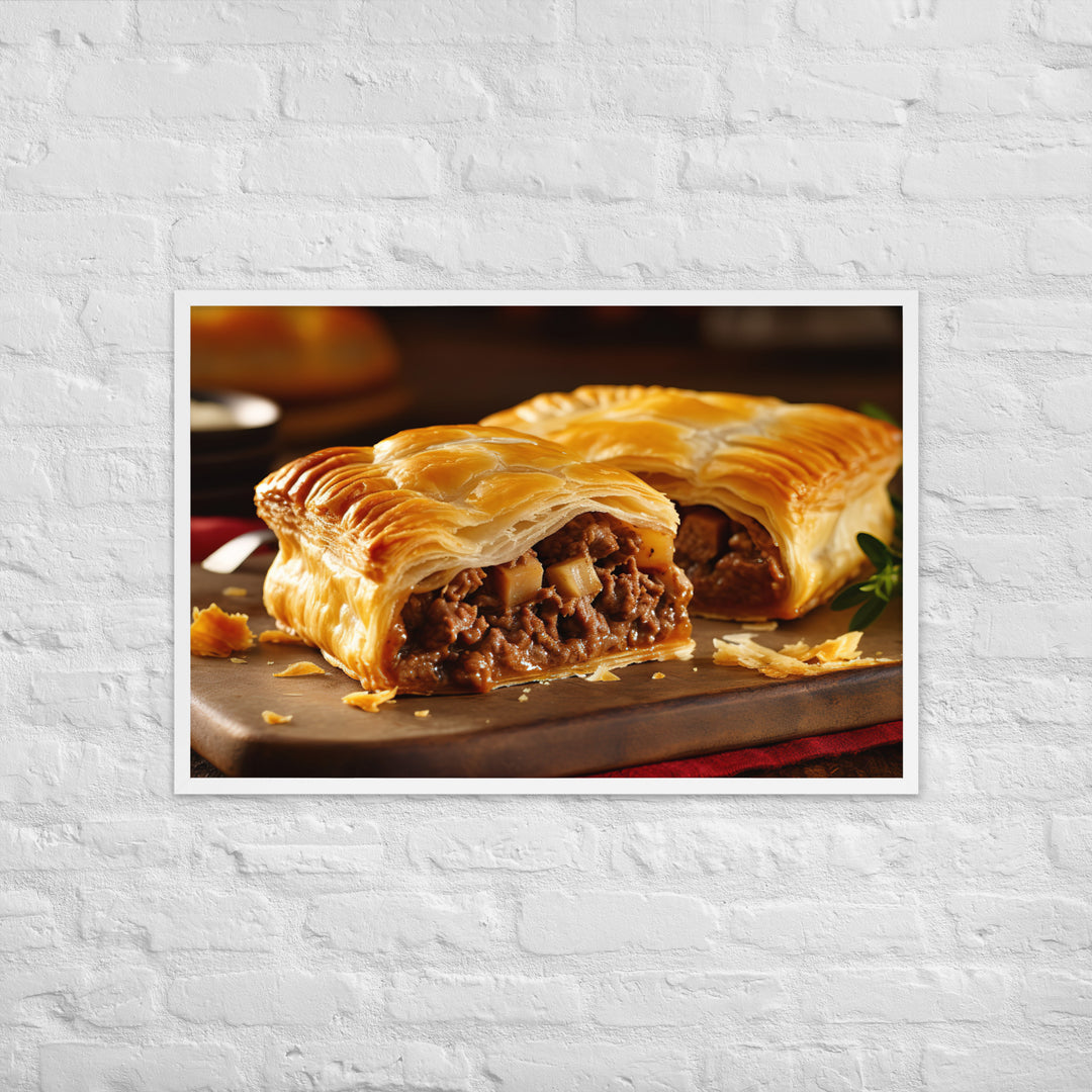 Meat Pie Framed poster 🤤 from Yumify.AI