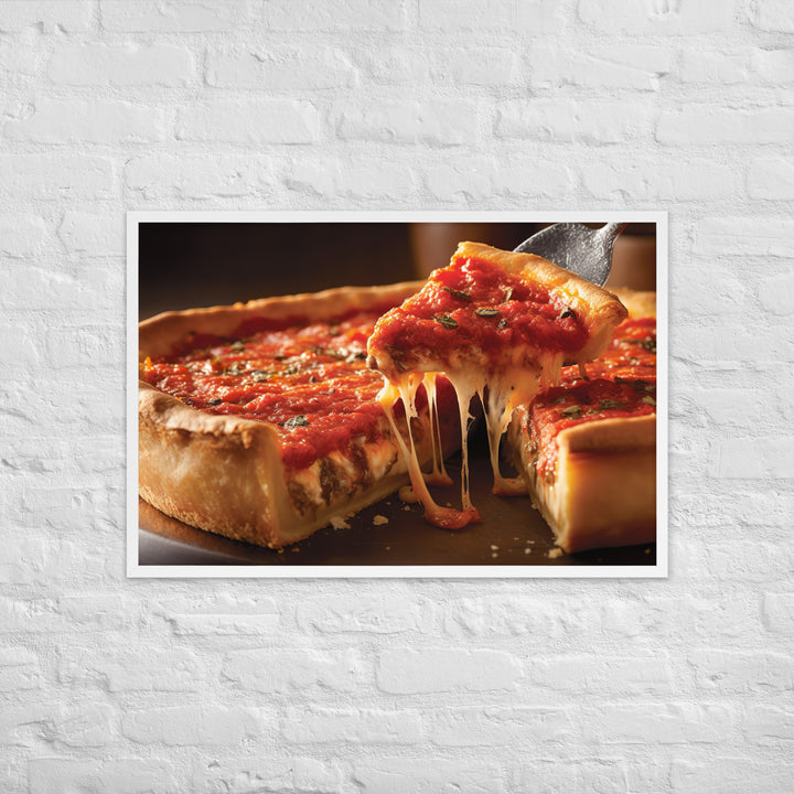 Chicago Deep Dish Pizza Framed poster 🤤 from Yumify.AI