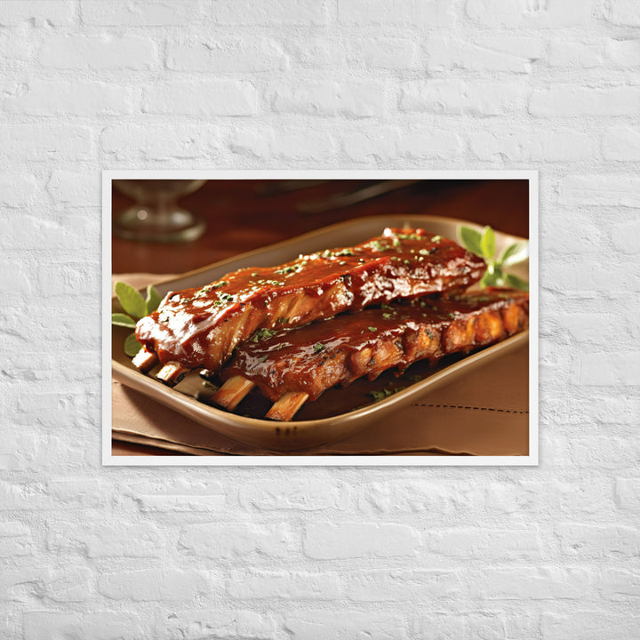 Barbecue Ribs Framed poster 🤤 from Yumify.AI