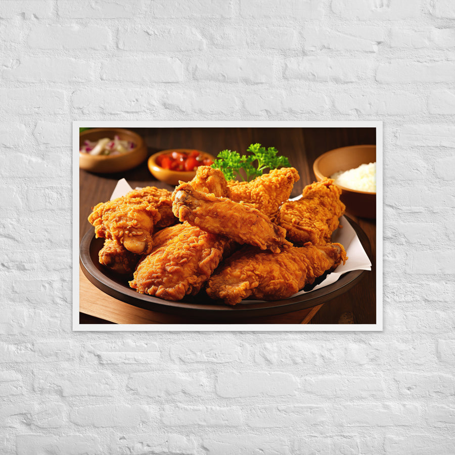 Fried Chicken Framed poster 🤤 from Yumify.AI