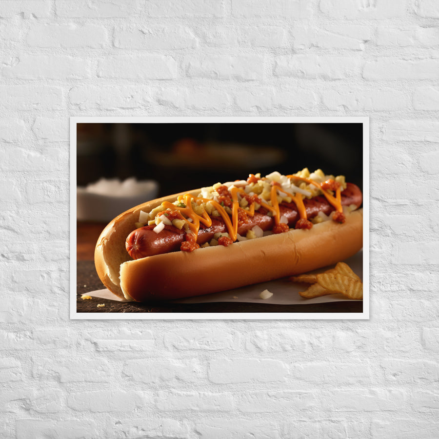 Hot Dog Framed poster 🤤 from Yumify.AI