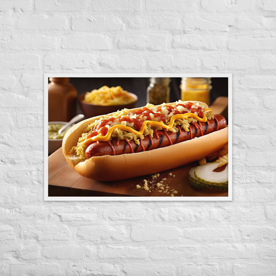 Hot Dog Framed poster 🤤 from Yumify.AI