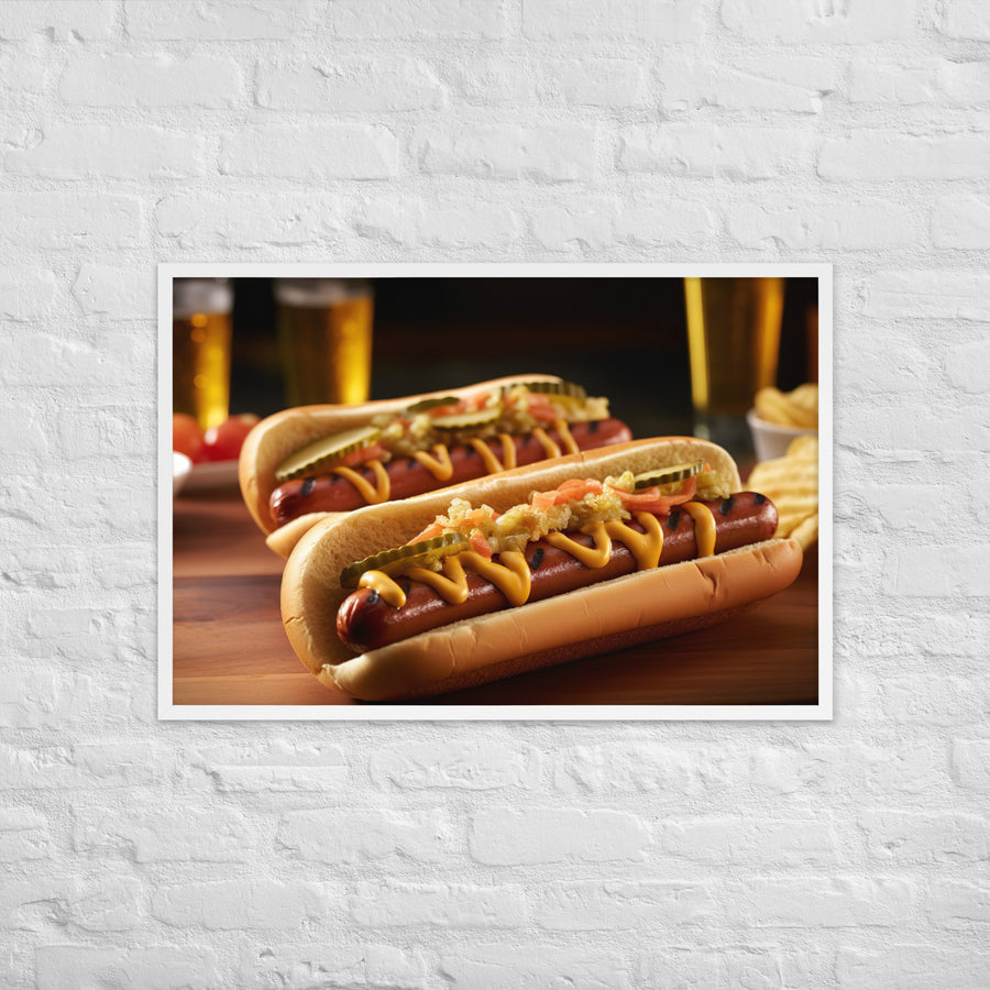 Hot Dog Framed poster 🤤 from Yumify.AI