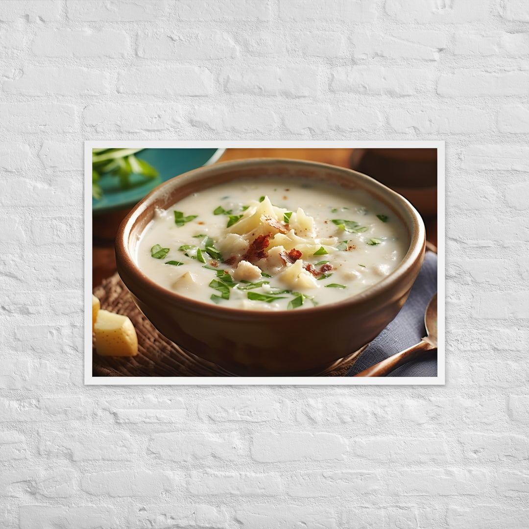 Clam Chowder Framed poster 🤤 from Yumify.AI