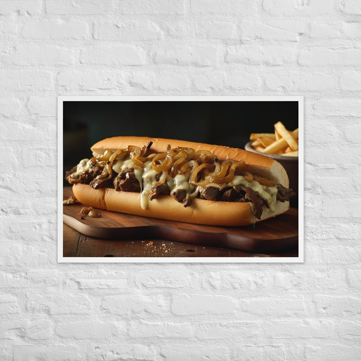 Cheesesteak Sandwich Framed poster 🤤 from Yumify.AI