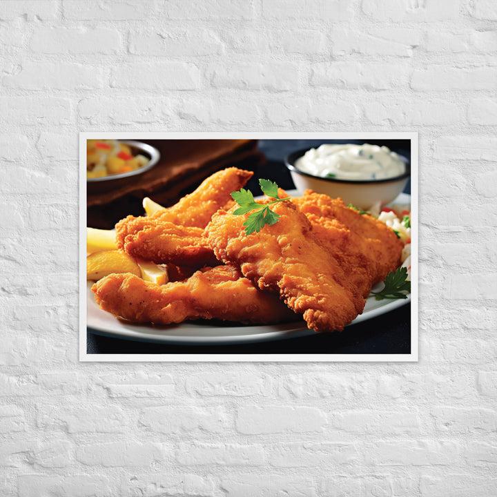 Southern Fried Catfish Framed poster 🤤 from Yumify.AI