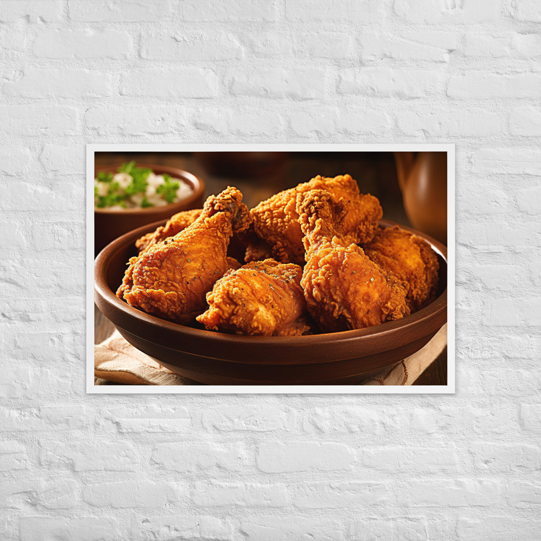 Southern Fried Chicken Framed poster 🤤 from Yumify.AI