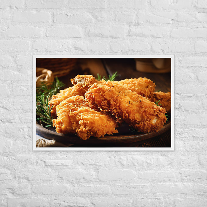 Country Fried Chicken Framed poster 🤤 from Yumify.AI