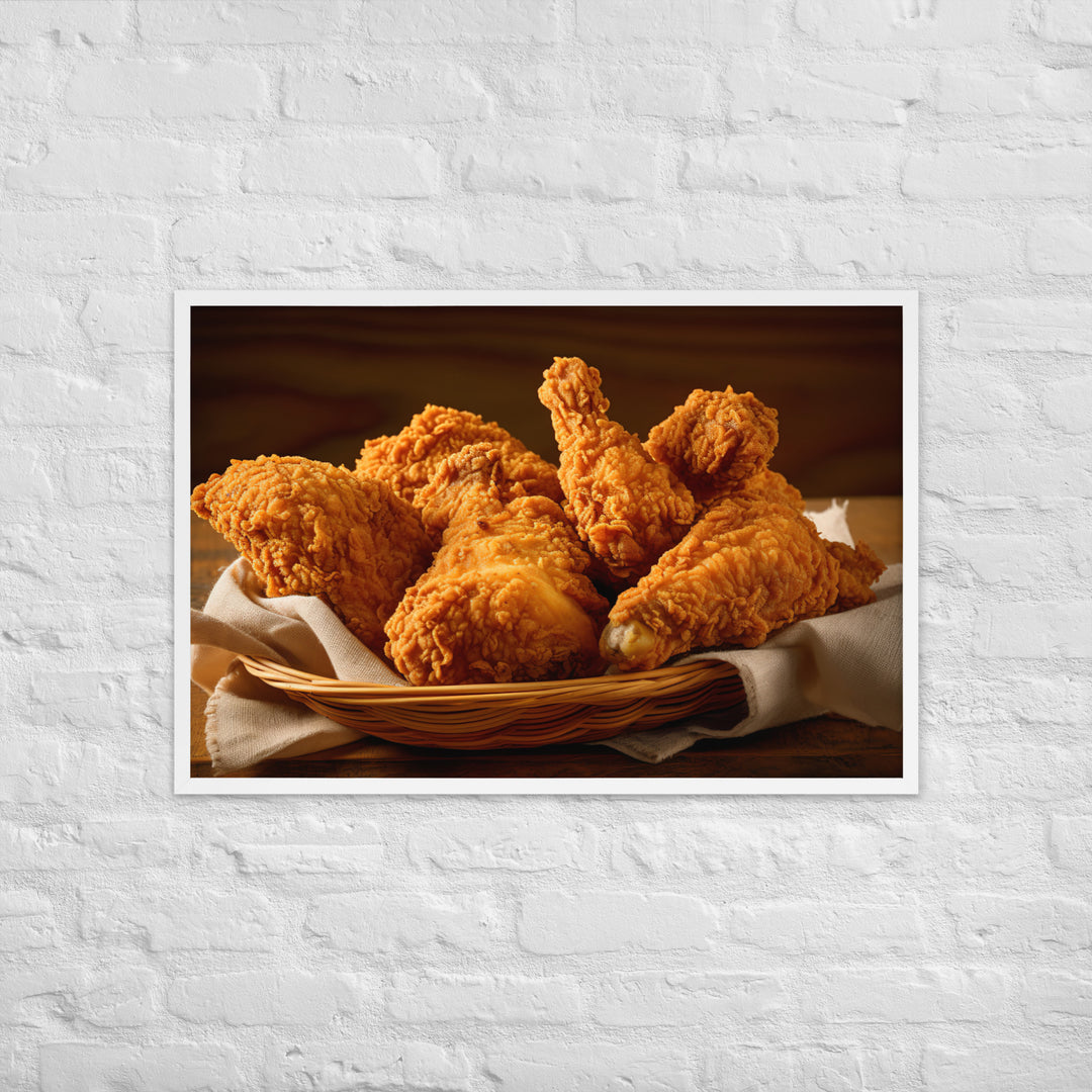 Country Fried Chicken Framed poster 🤤 from Yumify.AI