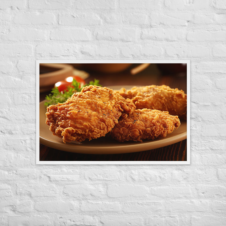 Country Fried Chicken Framed poster 🤤 from Yumify.AI