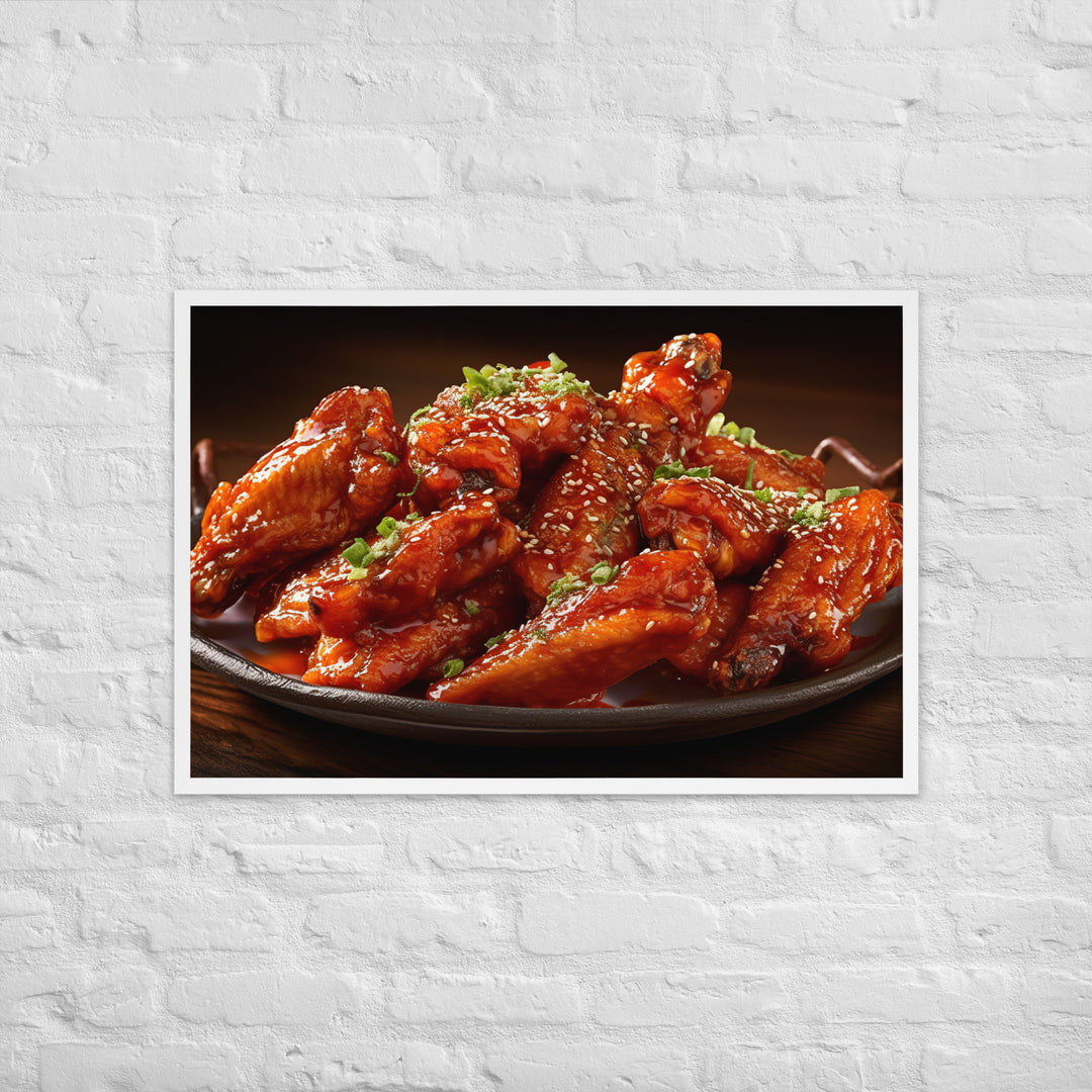 Chicken Wings Framed poster 🤤 from Yumify.AI