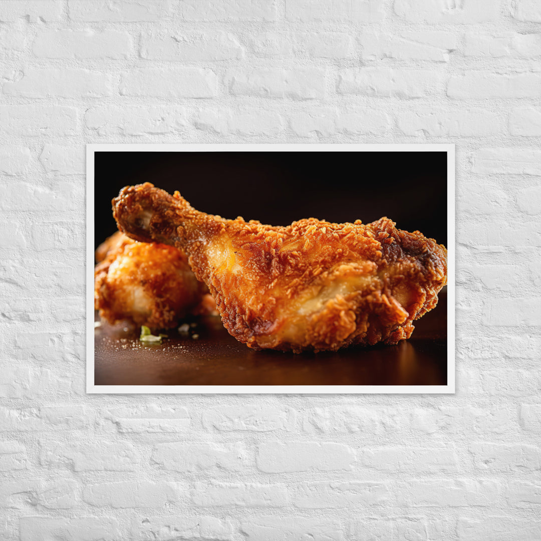 Buttermilk Fried Chicken Framed poster 🤤 from Yumify.AI