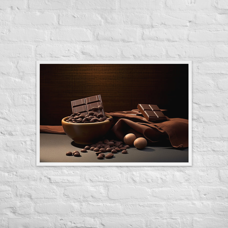 Dark Chocolate Framed poster 🤤 from Yumify.AI