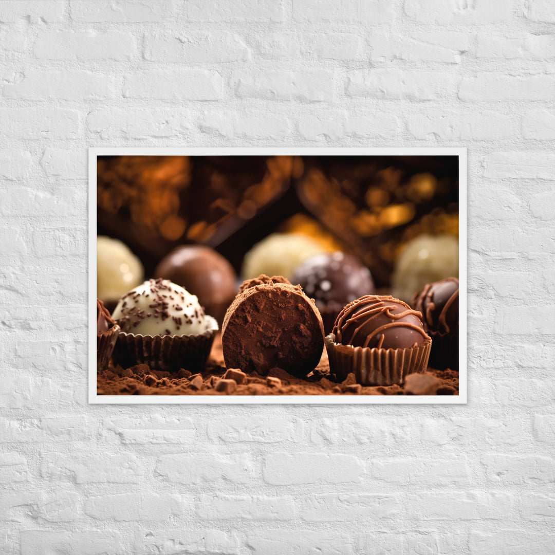 Chocolate Truffles Framed poster 🤤 from Yumify.AI