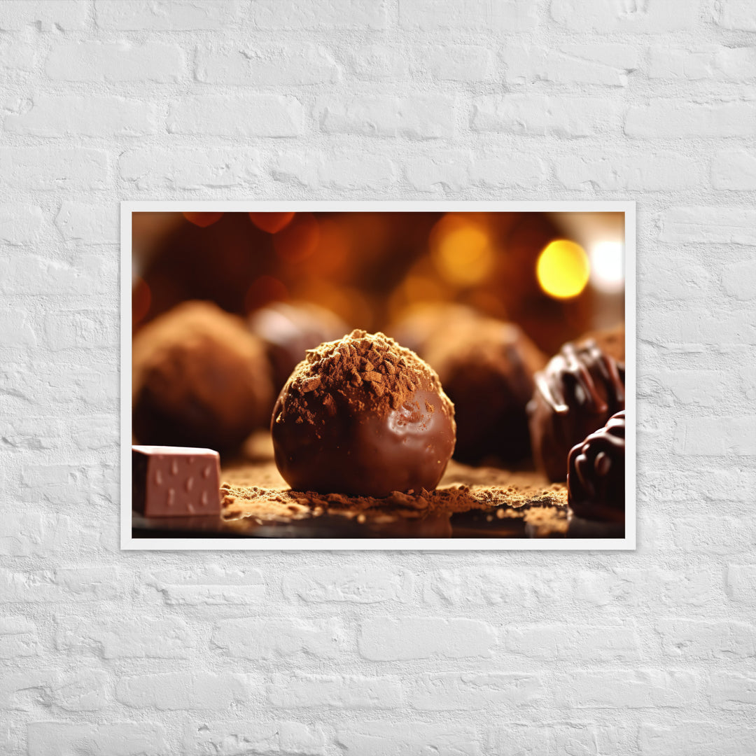 Chocolate Truffles Framed poster 🤤 from Yumify.AI