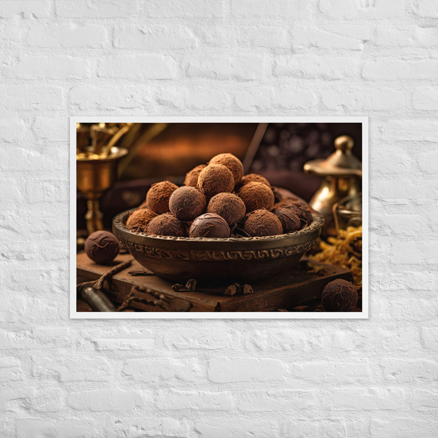 Chocolate Truffles Framed poster 🤤 from Yumify.AI