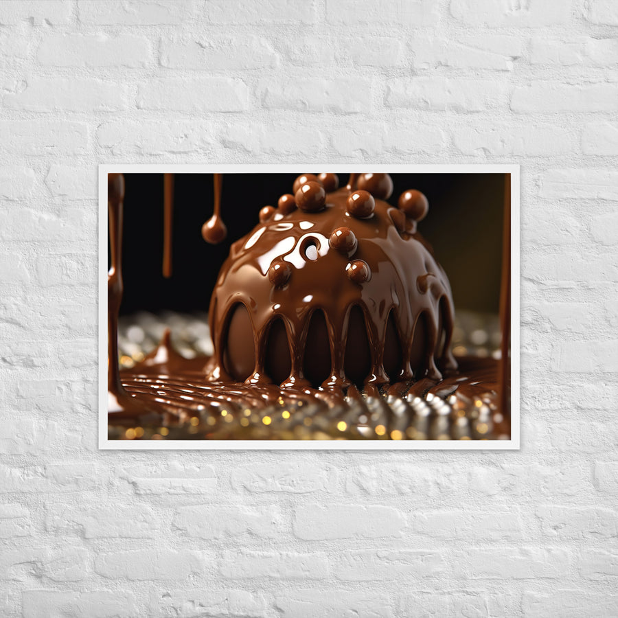 Chocolate Drizzles and Decorations Framed poster 🤤 from Yumify.AI