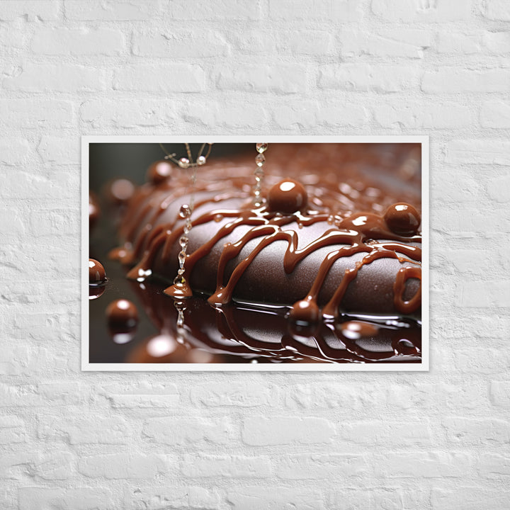 Chocolate Drizzles and Decorations Framed poster 🤤 from Yumify.AI