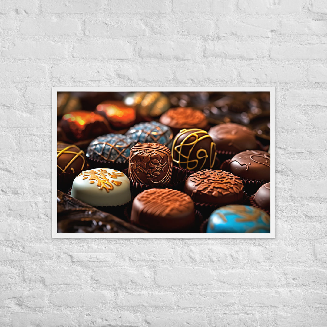 Chocolate Bonbons Framed poster 🤤 from Yumify.AI