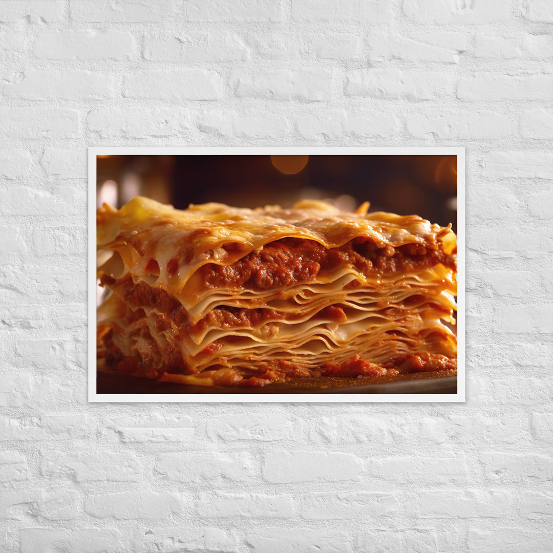 Lasagna Framed poster 🤤 from Yumify.AI