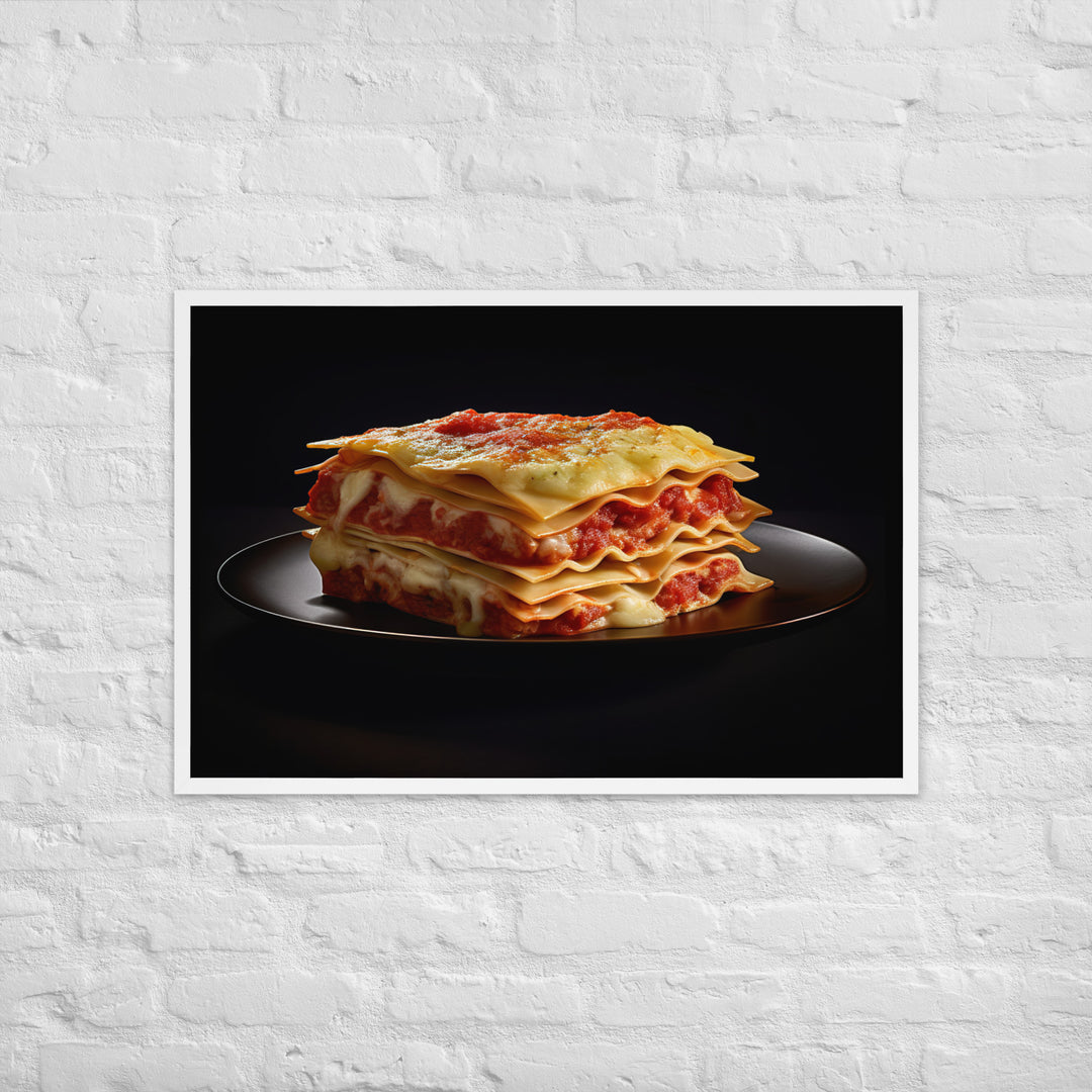 Lasagna Framed poster 🤤 from Yumify.AI