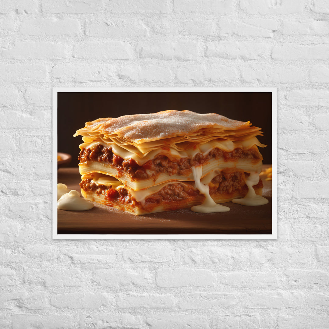 Lasagna Framed poster 🤤 from Yumify.AI