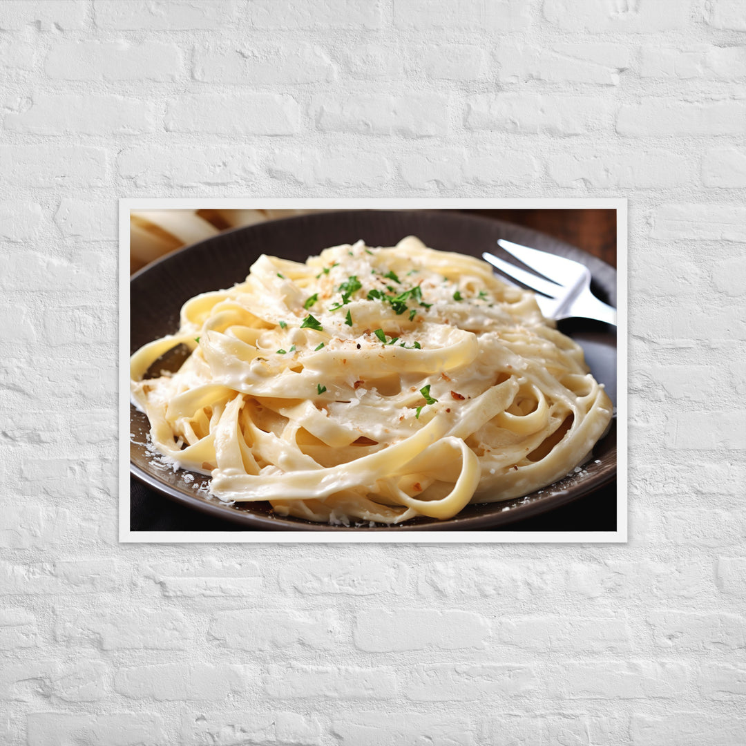 Fettuccine Alfredo Framed poster 🤤 from Yumify.AI