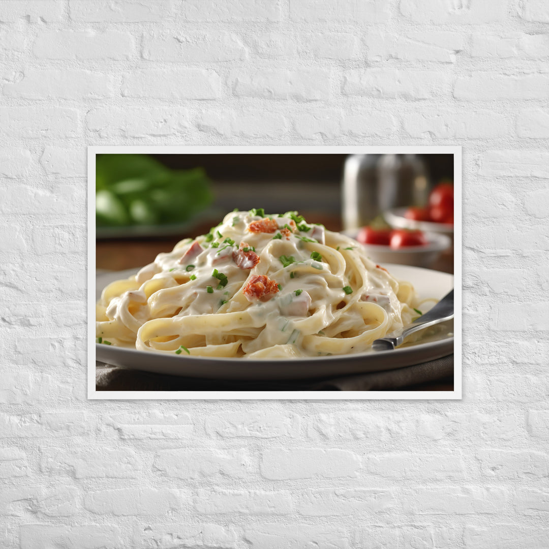 Fettuccine Alfredo Framed poster 🤤 from Yumify.AI