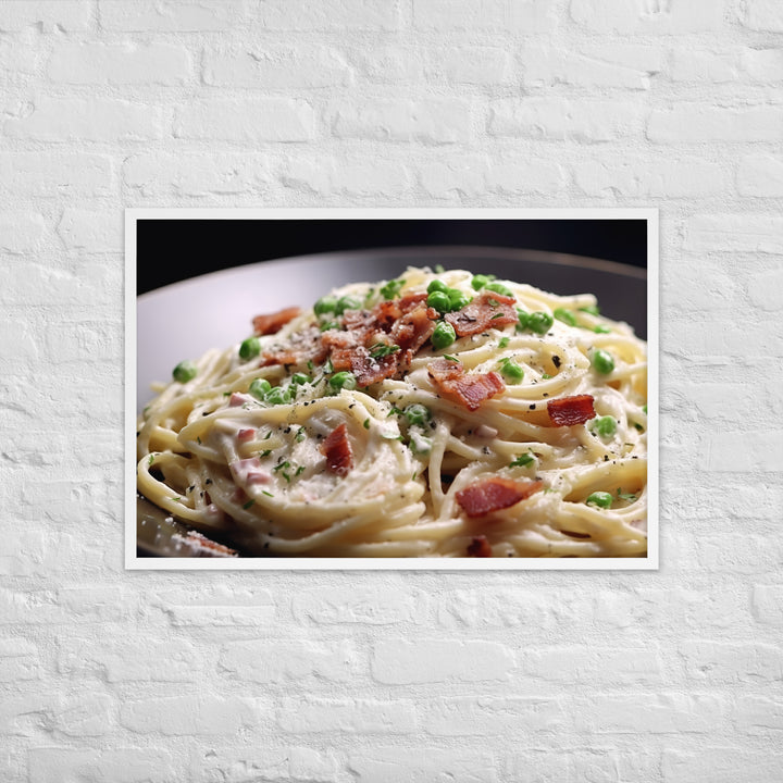 Carbonara Framed poster 🤤 from Yumify.AI