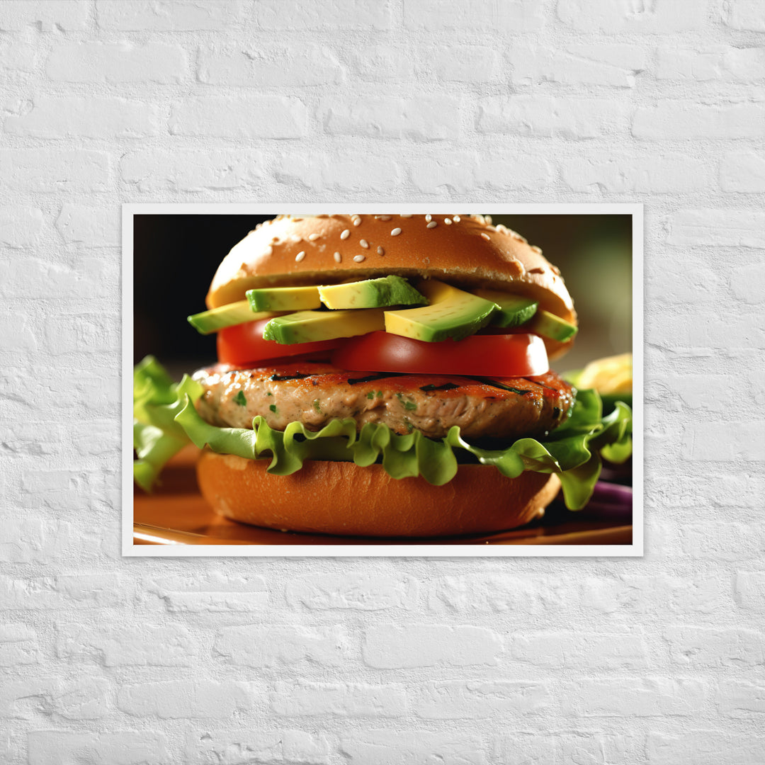 Turkey Burger Framed poster 🤤 from Yumify.AI