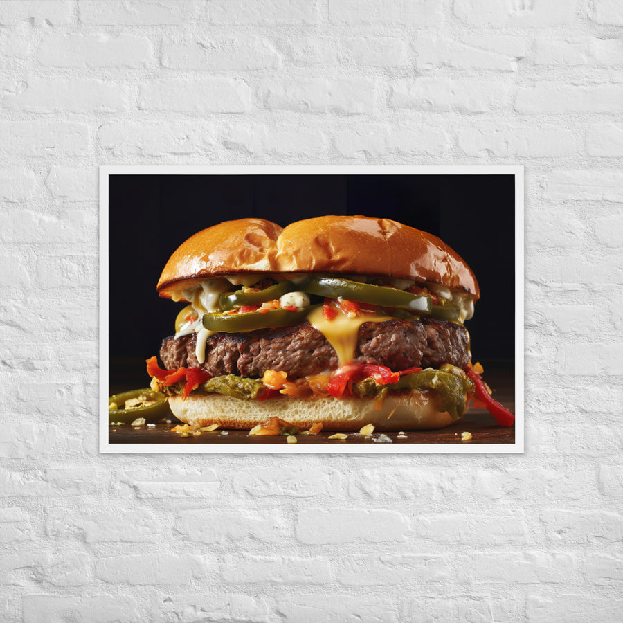 Jalapeo Burger Framed poster 🤤 from Yumify.AI