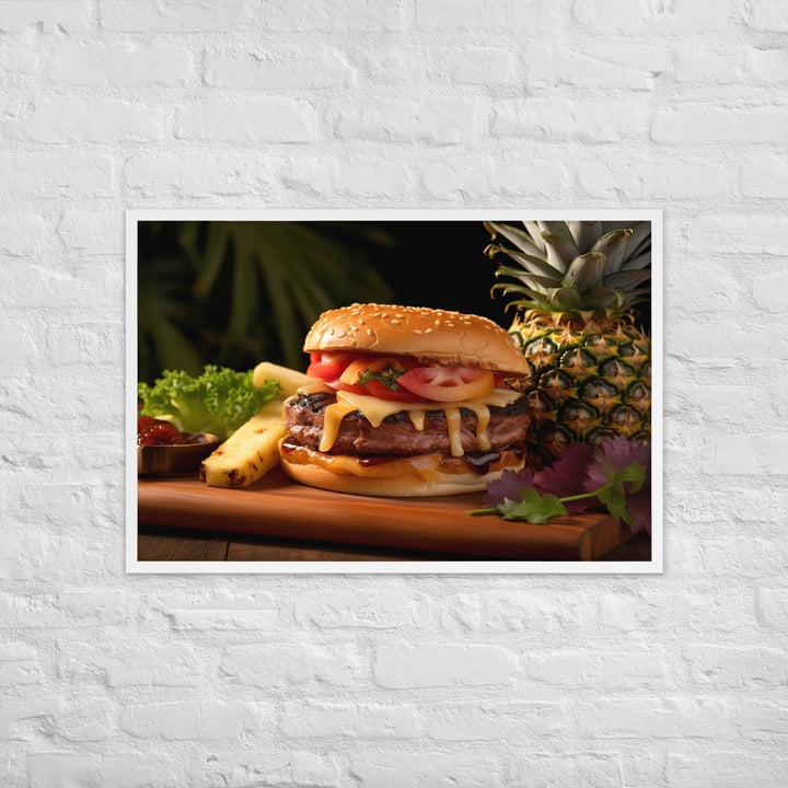 Hawaiian Burger Framed poster 🤤 from Yumify.AI