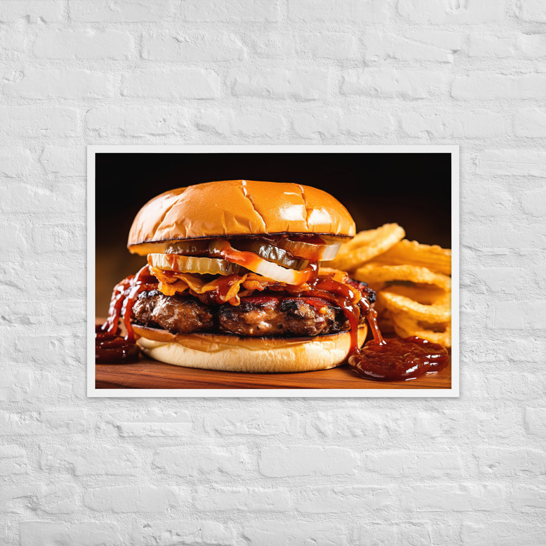 BBQ Burger Framed poster 🤤 from Yumify.AI