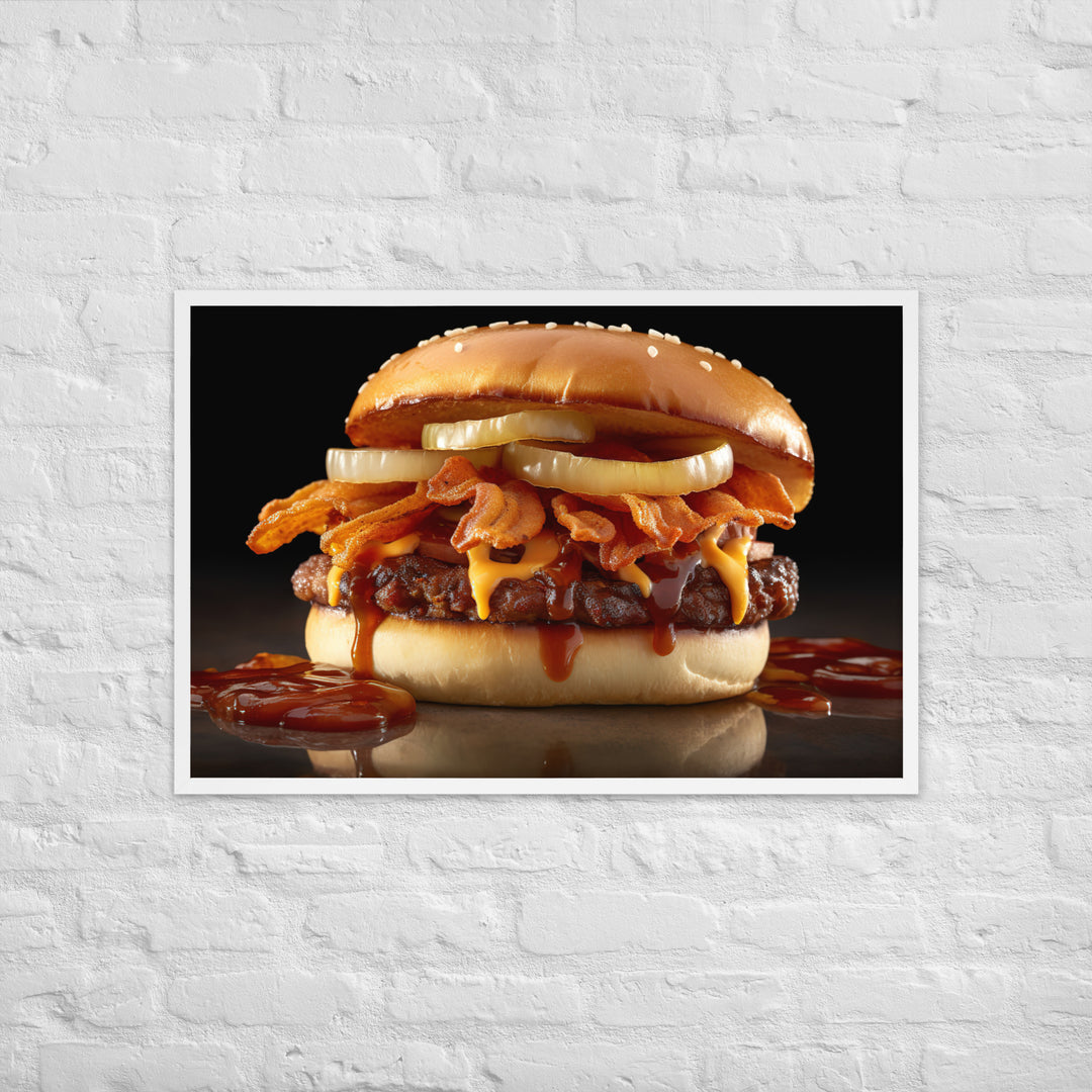 BBQ Burger Framed poster 🤤 from Yumify.AI