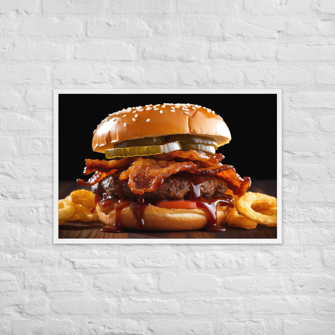 BBQ Burger Framed poster 🤤 from Yumify.AI