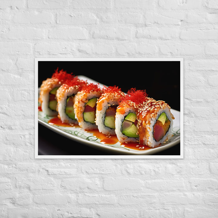 Spicy Tuna Roll Framed poster 🤤 from Yumify.AI